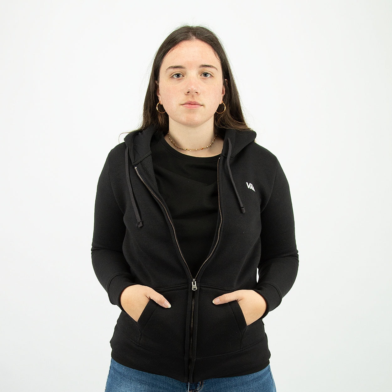 black moletom com capuz fleece