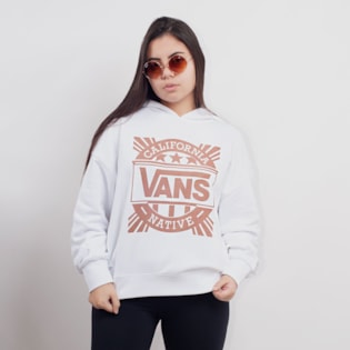Moletom Vans Capuz Cali Native Hoodie White VN0A3UPEWHT Moletom Vans Capuz Cali Native Hoodie White VN0A3UPEWHT