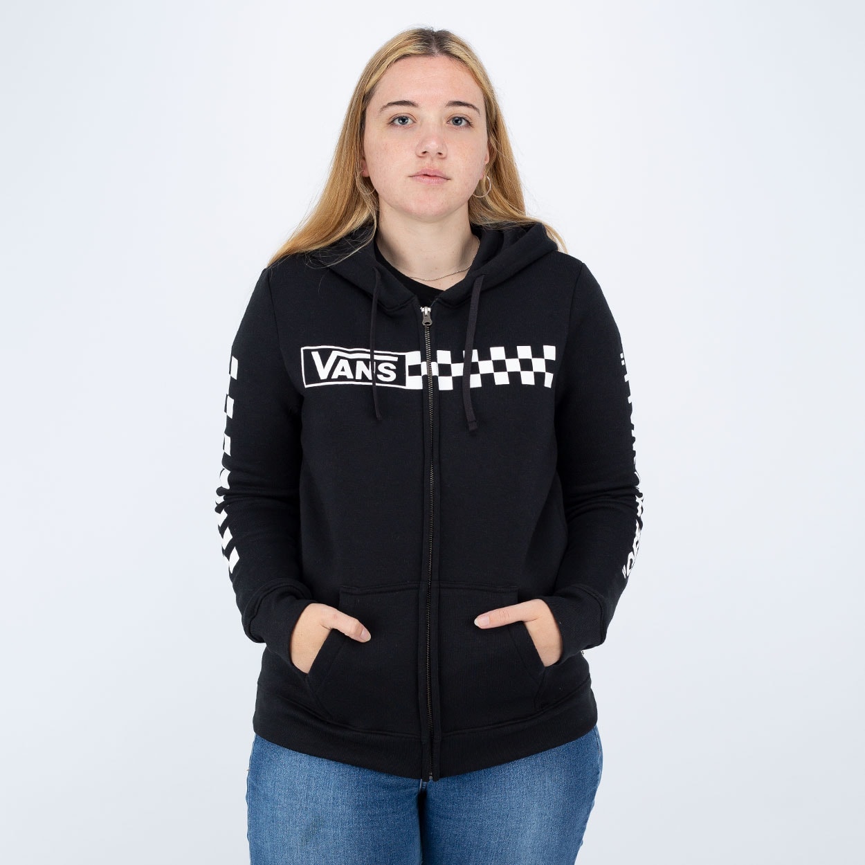 graphic black zip up moletom com capuz