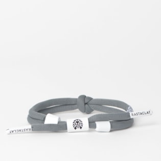 Pulseira Rastaclat Unissex Positive Vibes Knotted Lace Grey White RC025PVGY Pulseira Rastaclat Unissex Positive Vibes Knotted Lace Grey White RC025PVGY