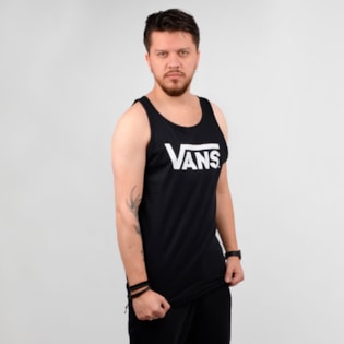 Regata Vans Masculina Classic Tank Black White VN000Y8VY28 Regata Vans Masculina Classic Tank Black White VN000Y8VY28