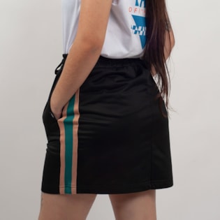 Saia Vans Feminina Cali Native Track Skirt Black VN0A3Z7LBLK Saia Vans Feminina Cali Native Track Skirt Black VN0A3Z7LBLK