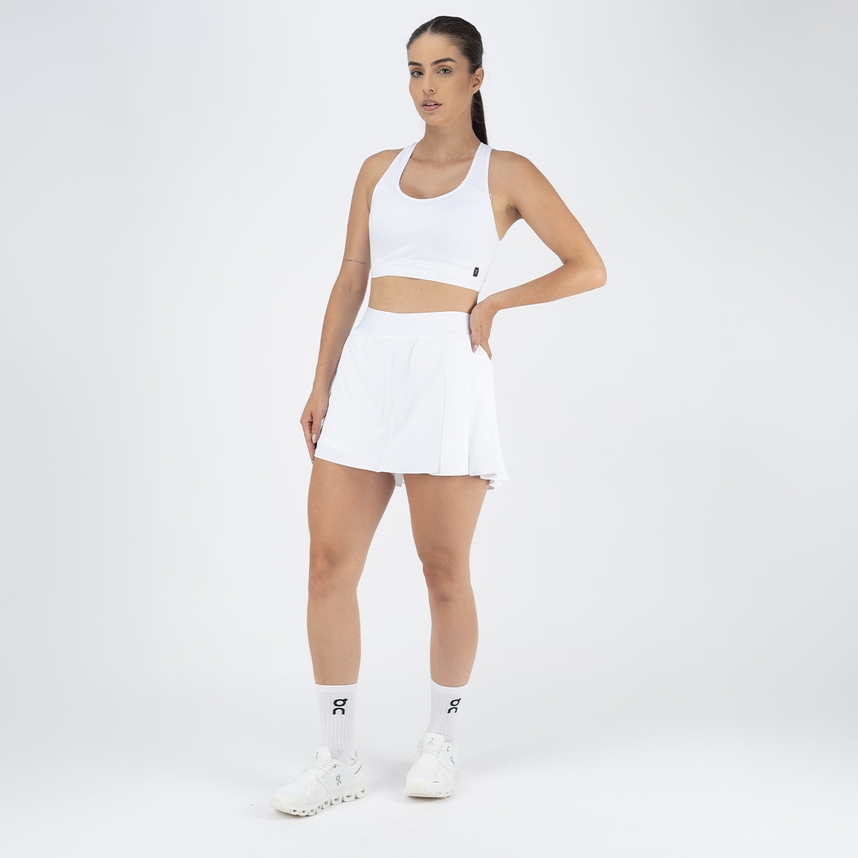 Shorts On Court Skirt Pleated W White 1WF11870069