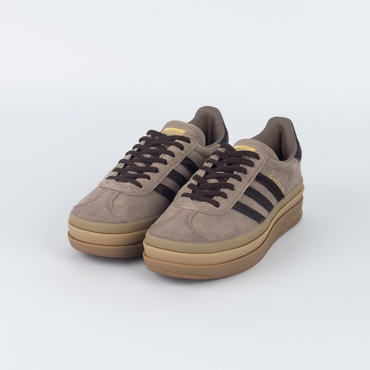 Tênis adidas Gazelle Bold Eart Strata Aurora Coffee Gold Mettalic