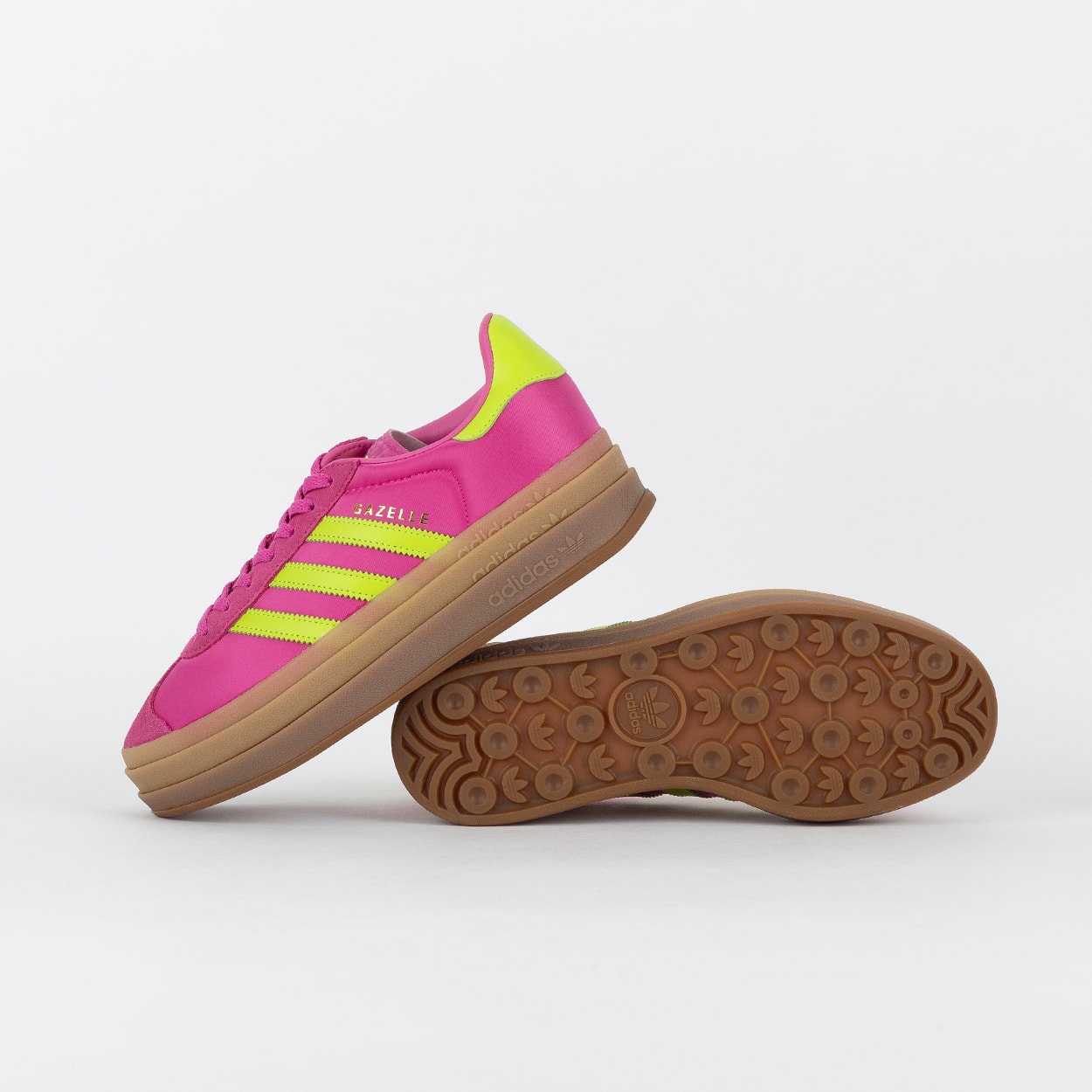 Tênis adidas Gazelle Bold Semi Lucid Fuchsia Solar Slime JI2705