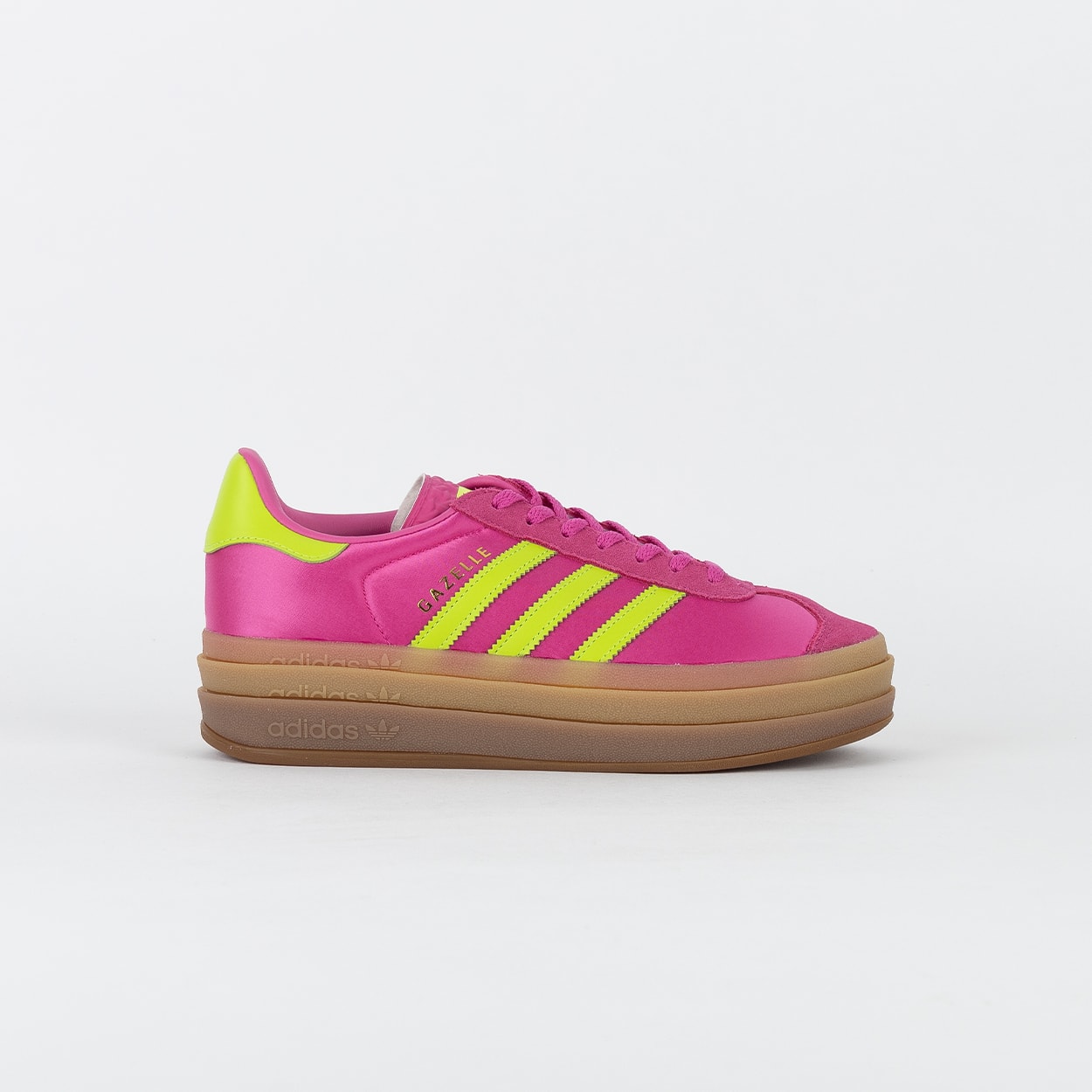 Tênis adidas Gazelle Bold Semi Lucid Fuchsia Solar Slime JI2705