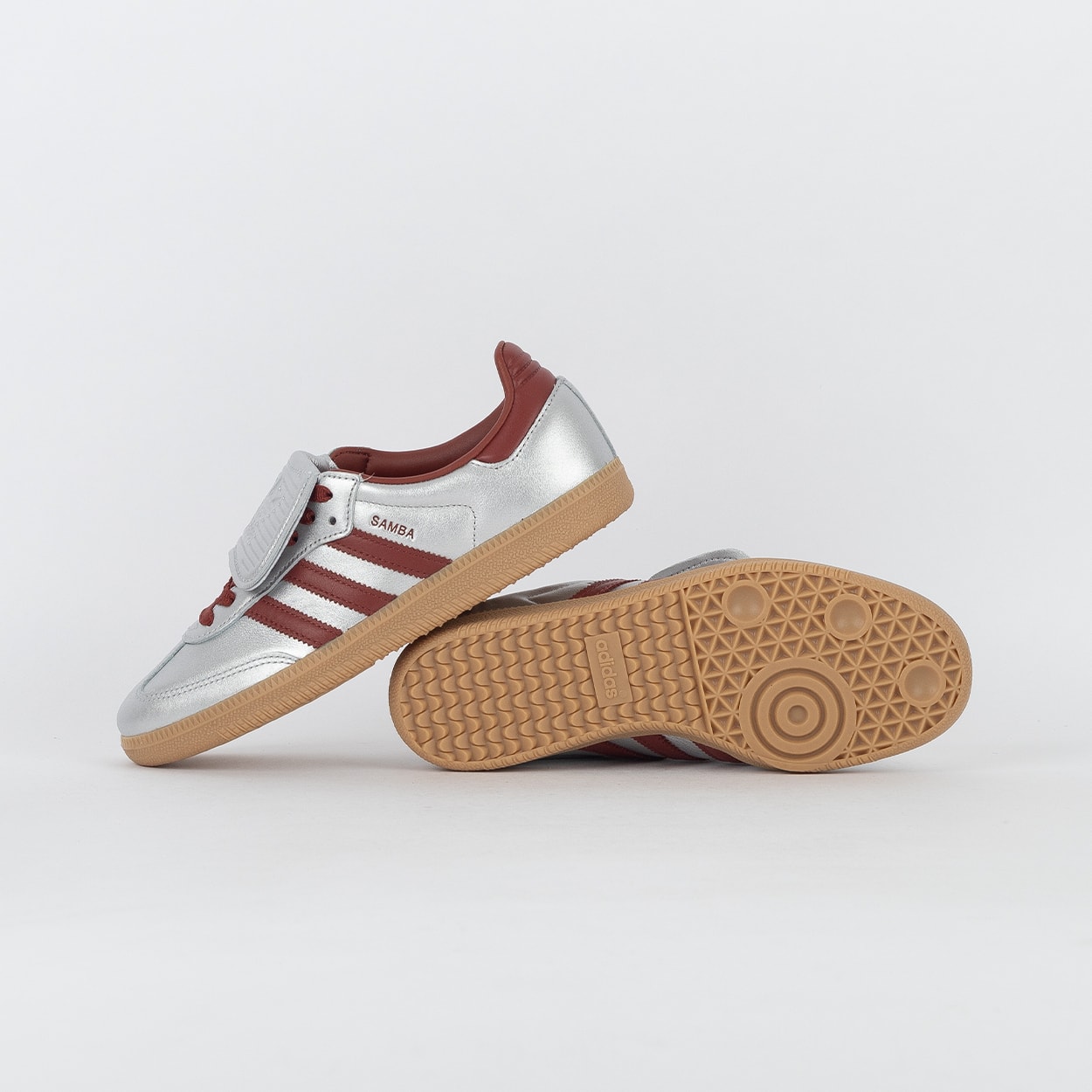 ミラバト Tênis adidas Samba LT Silver Metallic Preloved Ruby JH5707