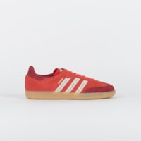Bright Red Cream White
