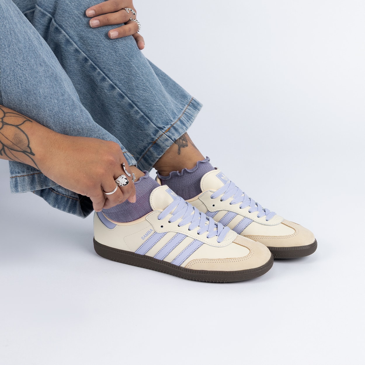 Tênis adidas Samba OG Cream White Violet Tone JI2678