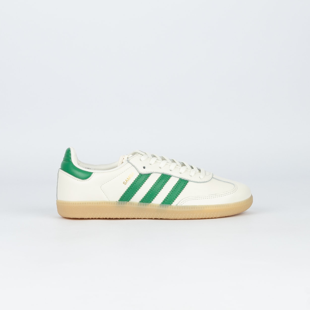 Tênis adidas Samba OG Off White Green Gold Metallic IH3983