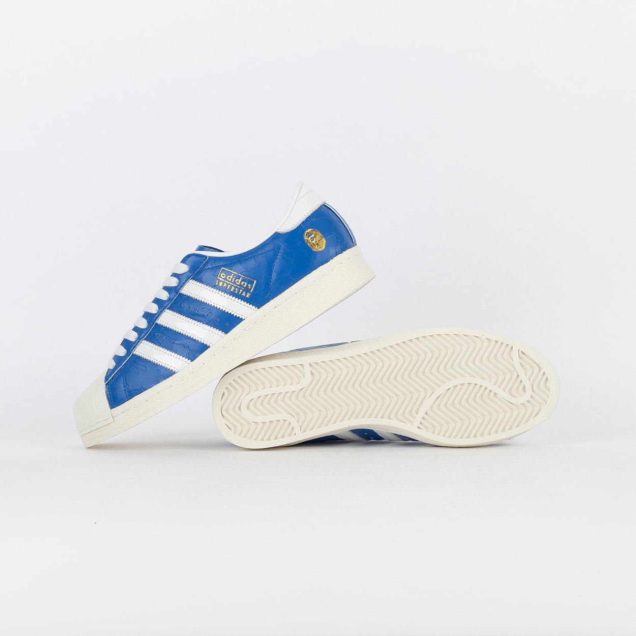 Tênis adidas Superstar Vintage V SSTR X Bape Blue Ftwwht JR2702