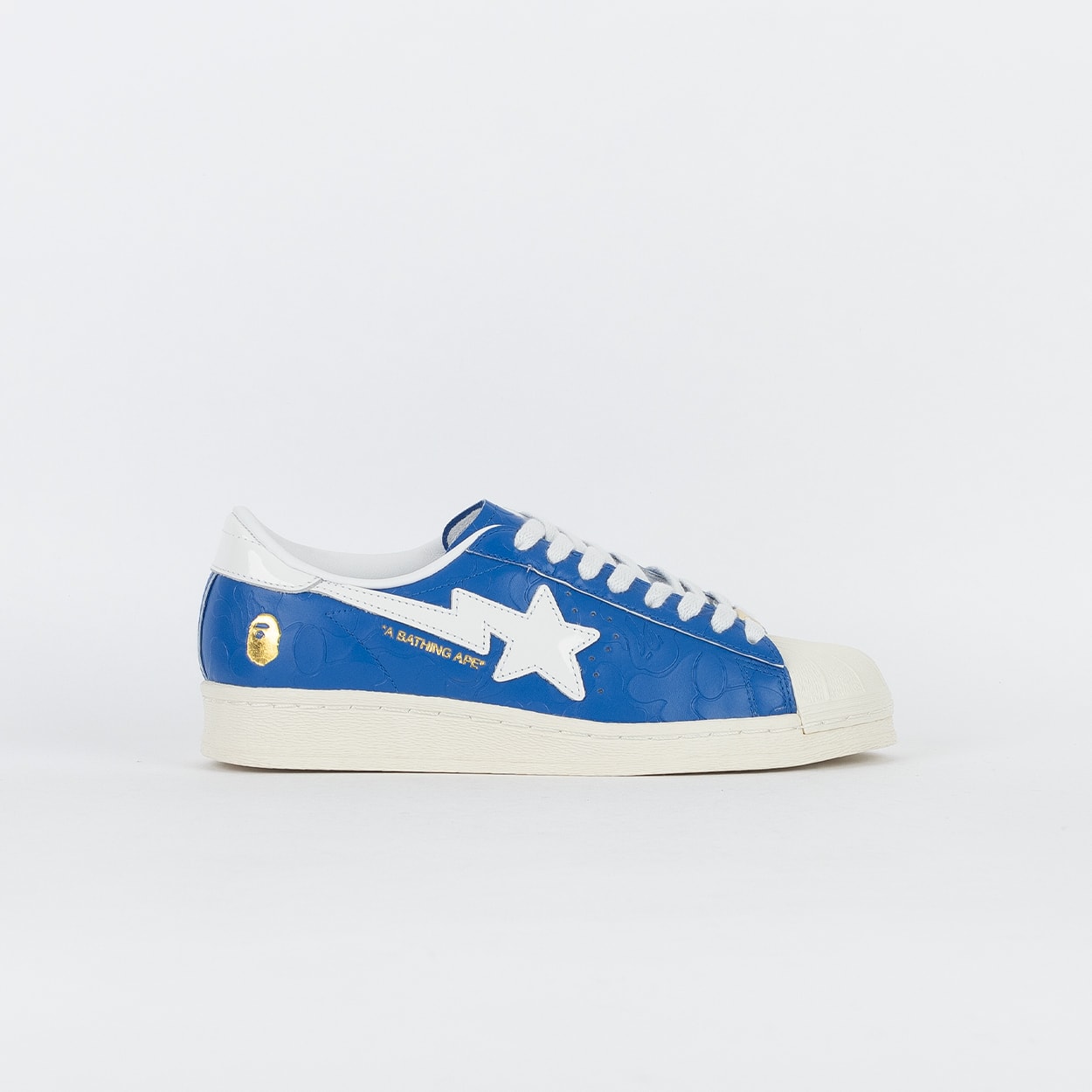 Tênis adidas Superstar Vintage V SSTR X Bape Blue Ftwwht JR2702