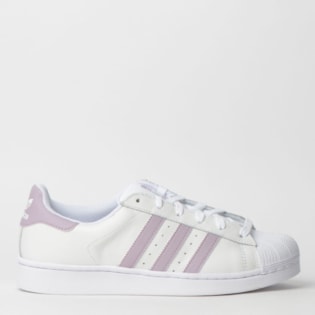 Tênis Adidas Superstar W Branco Lilas DB3347 Tênis Adidas Superstar W Branco Lilas DB3347