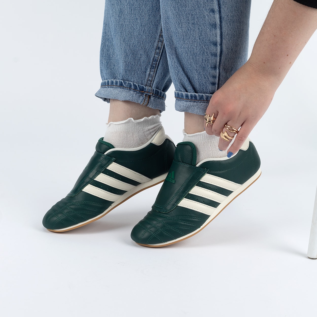 Tênis adidas Taekwondo Collegiate Green Off White JS4526