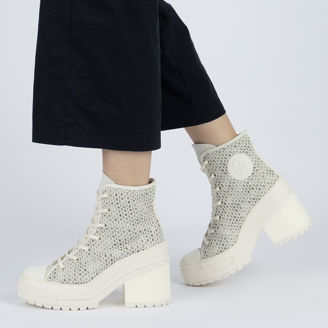 Tênis Converse Chuck 70 De Luxe Heel Hi Festival Remix Egret