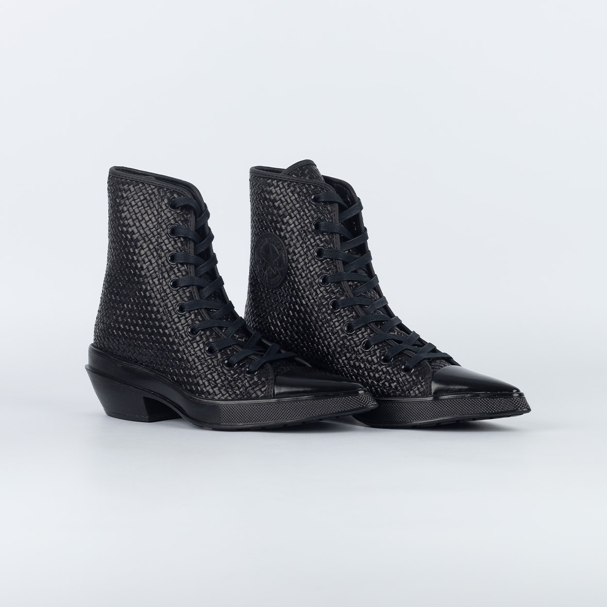 Tênis Converse Chuck 70 De Luxe Pointed Hi Woven Leather Black