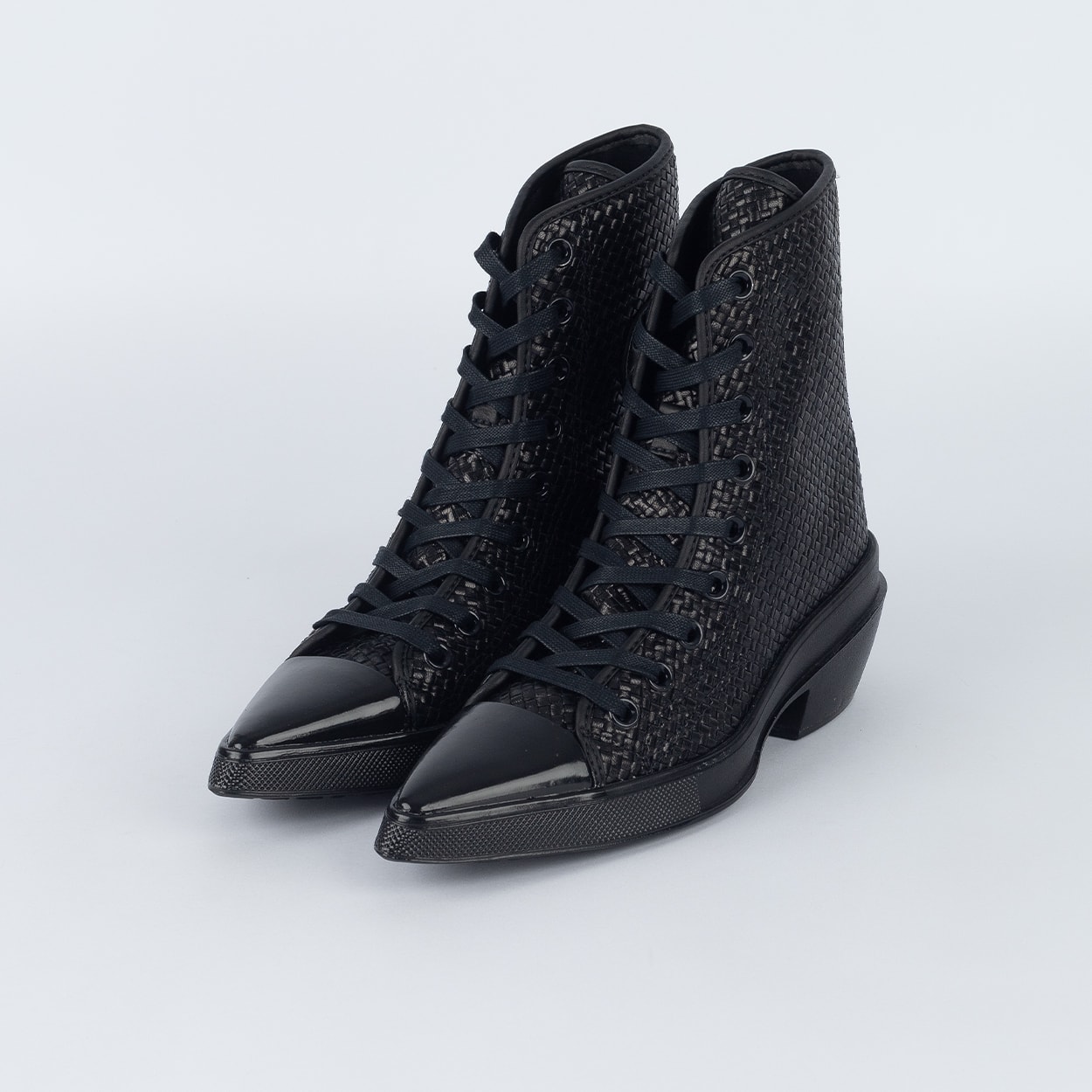 Tênis Converse Chuck 70 De Luxe Pointed Hi Woven Leather Black