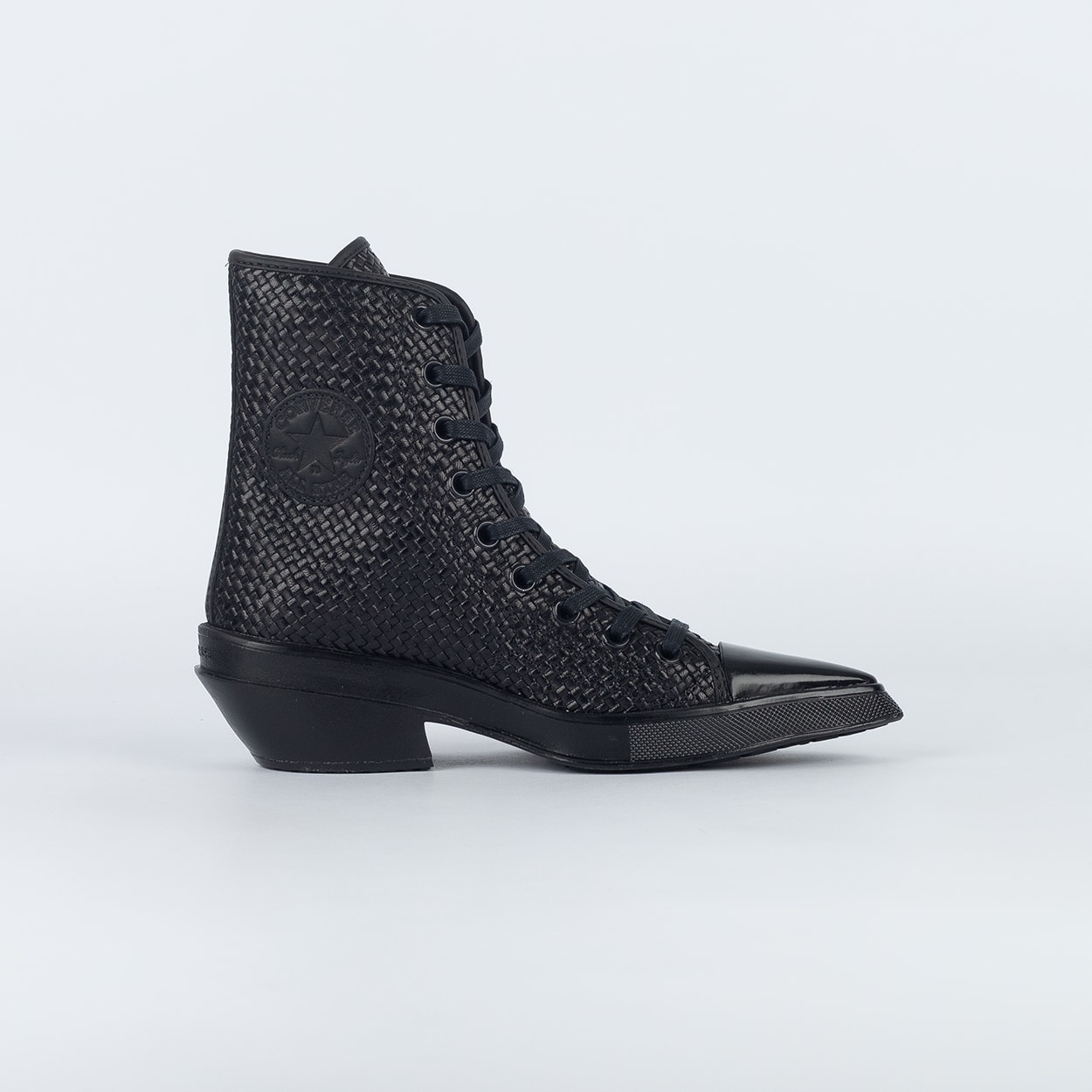 Tênis Converse Chuck 70 De Luxe Pointed Hi Woven Leather Black