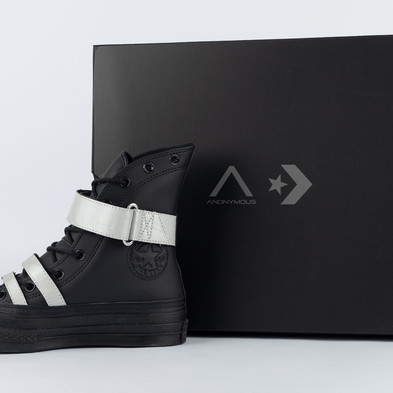 Tênis Converse Chuck 70 Hi Anonymous Club Black Steel Grey White