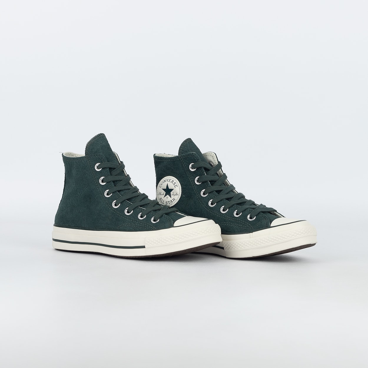 Tênis Converse Chuck 70 Hi Crafted Suede Pinheiro Verde Amendoa