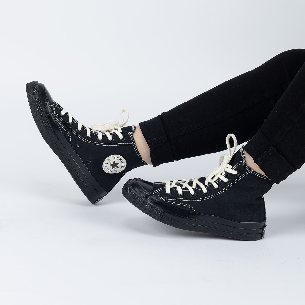 Tênis Converse Chuck 70 Hi Essential Preto Amendoa CT33720001