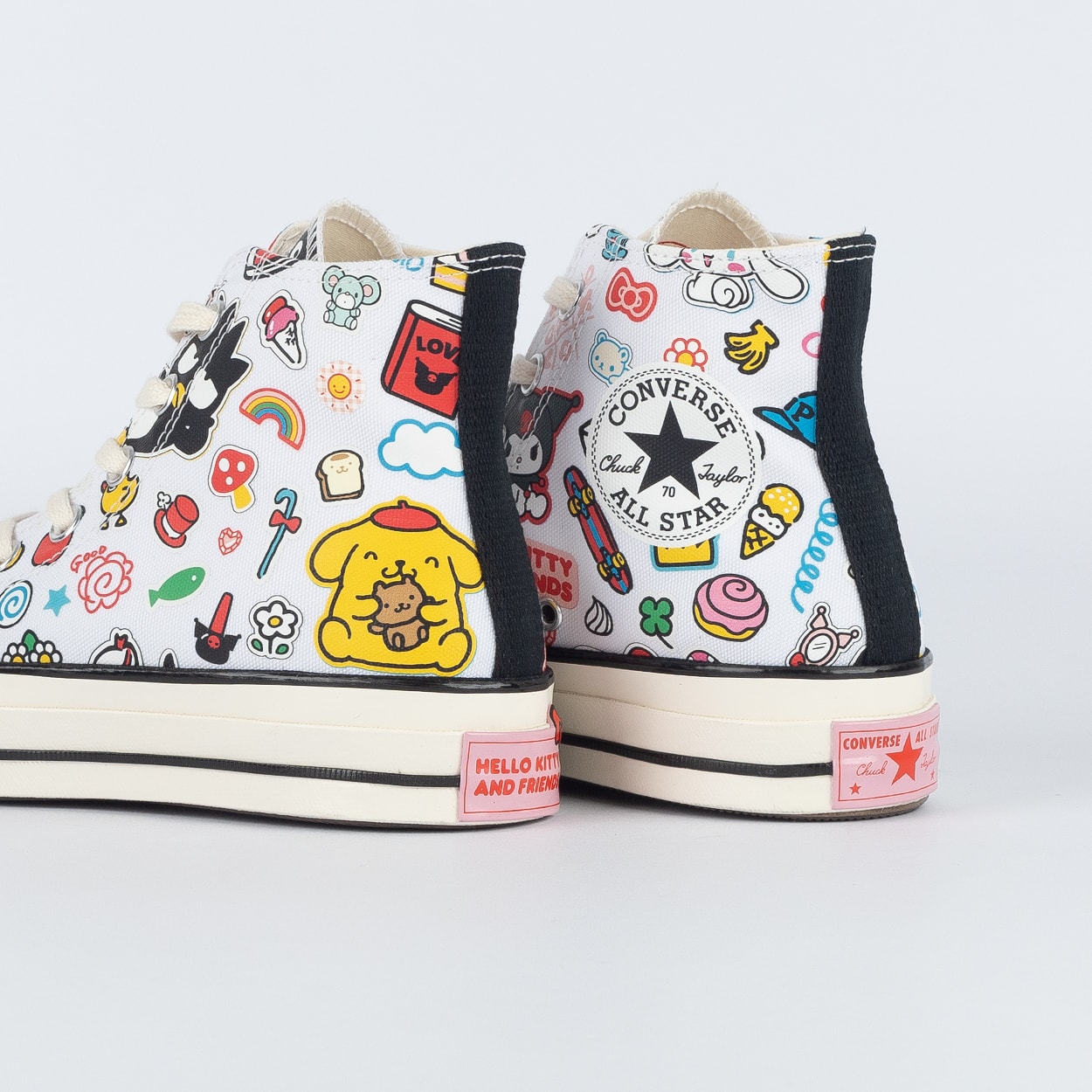 Tênis Converse Chuck 70 Hi Hello Kitty White Pink Green A17696C