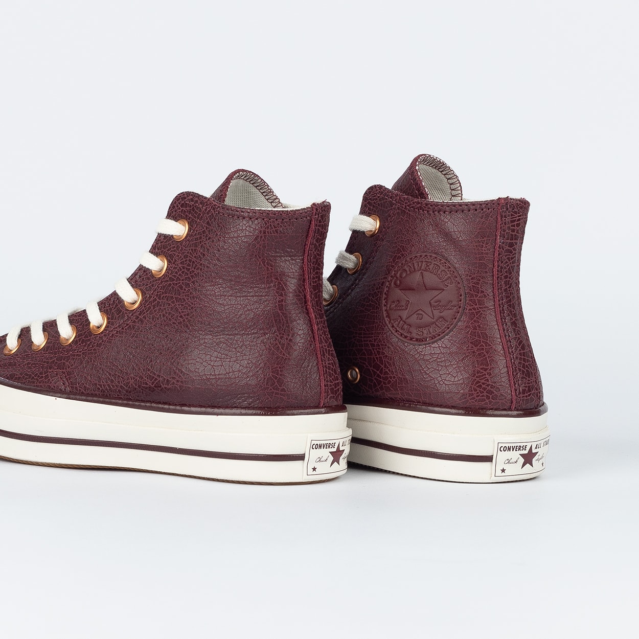 Tênis Converse Chuck 70 Hi Premium Leather Cereja Vermelha Amendoa