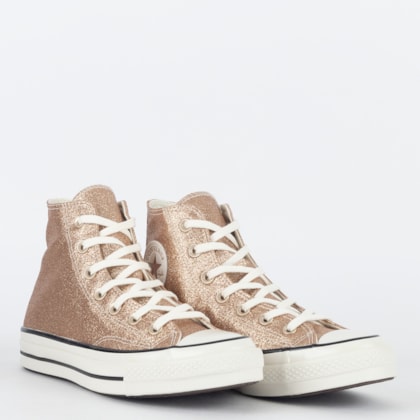 Tênis Converse Chuck 70 Hi Prism Glitter Ouro Escuro CT26130001