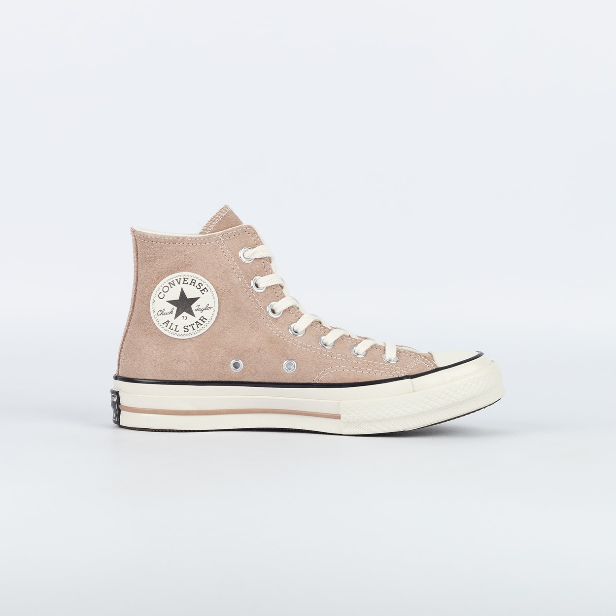 Tênis Converse Chuck 70 Hi Seasonal Suede Café Com Leite Preto