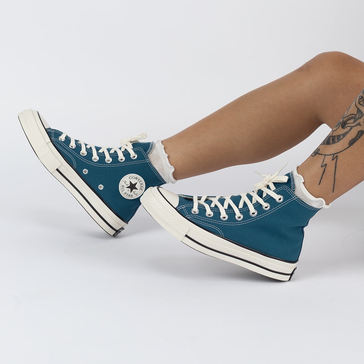 Tênis Converse Chuck 70 Hi Seasonal Verde Petroleo Amendoa CT14550036