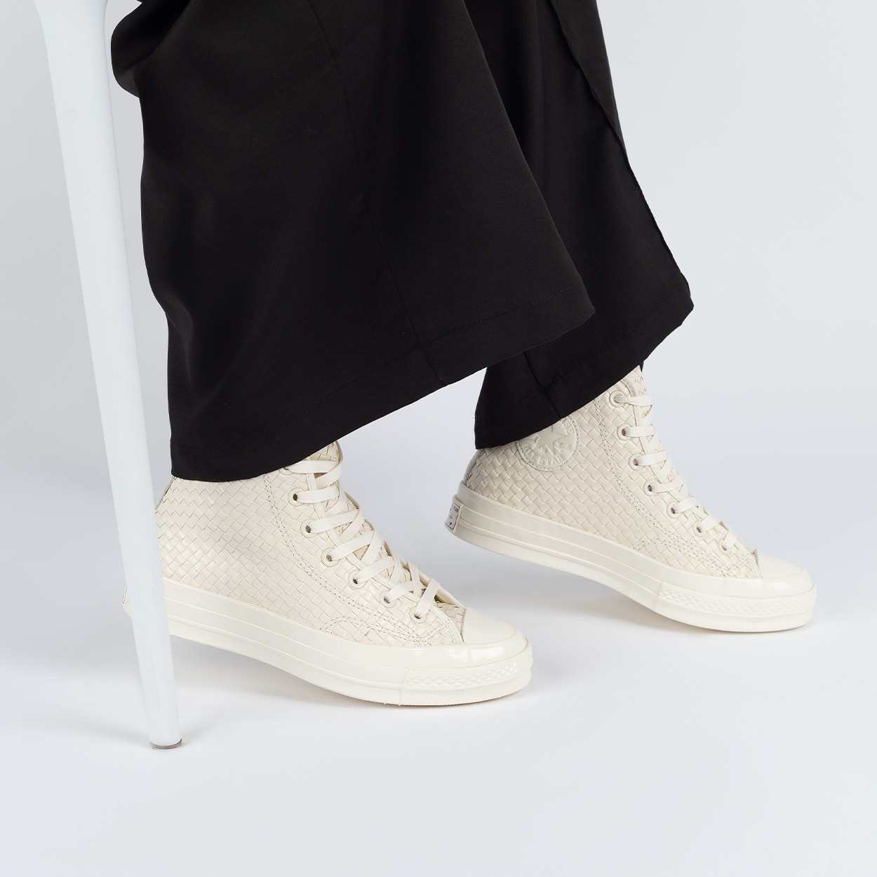 Tênis Converse Chuck 70 Hi Woven Leather Egret Egret A16402C