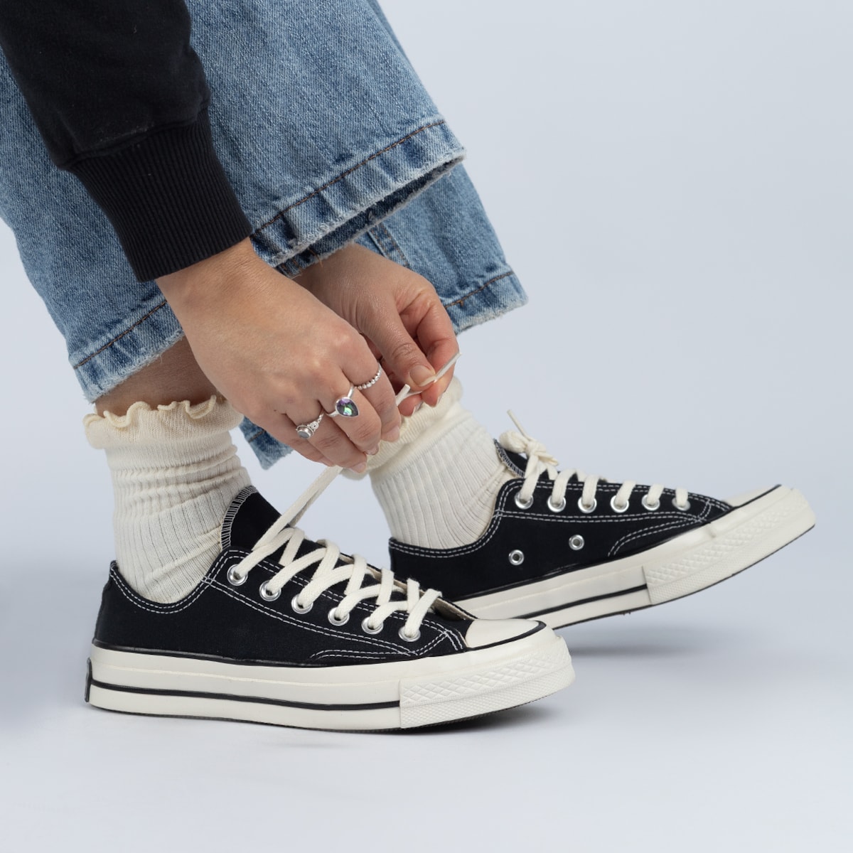 Tênis Converse Chuck 70 Ox Vintage Preto Branco CT09560004