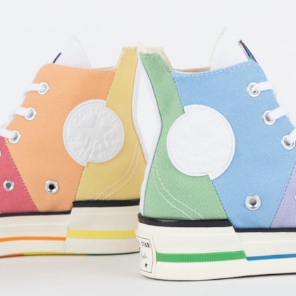 Tênis Converse Chuck 70 Plus Hi Pride Pink Fuel Orange Butter Yellow A06029C