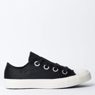 Tênis Converse Chuck Taylor All Star Big Eyelet Ox Preto Amendoa CT08610001 Tênis Converse Chuck Taylor All Star Big Eyelet Ox Preto Amendoa CT08610001