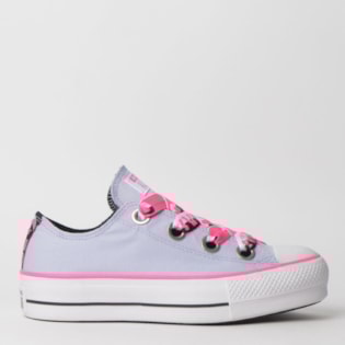 Tênis Converse Chuck Taylor All Star Big Eyelet Platform Lift Ox Lavanda CT11900002 Tênis Converse Chuck Taylor All Star Big Eyelet Platform Lift Ox Lavanda CT11900002