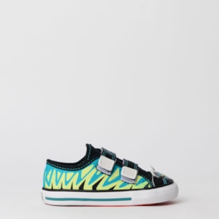 Tênis Converse Chuck Taylor All Star Border 2V Kids Preto Verde CK07570001 Tênis Converse Chuck Taylor All Star Border 2V Kids Preto Verde CK07570001
