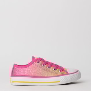 Tênis Converse Chuck Taylor All Star Border Kids Ox Pink Fluor CK07480001 Tênis Converse Chuck Taylor All Star Border Kids Ox Pink Fluor CK07480001