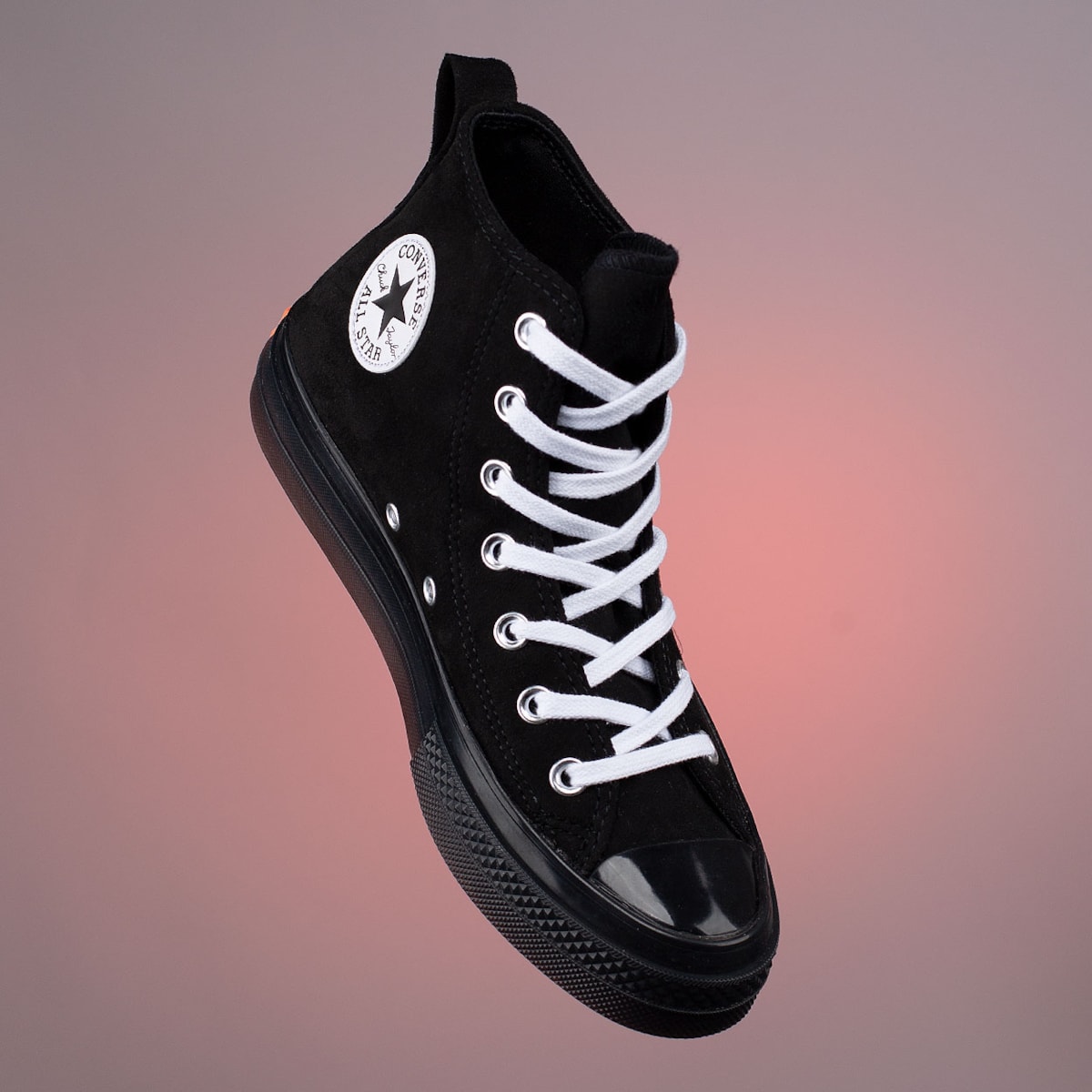 Tênis Converse Chuck Taylor All Star CX Suede Color Hi Black Wild Mango