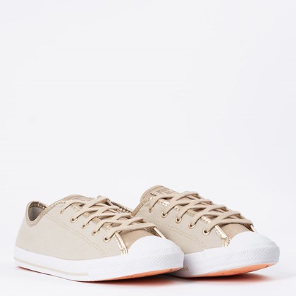 Tênis Converse Chuck Taylor All Star Dainty Ox Bege Claro Ouro Claro CT16190001