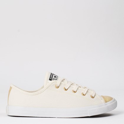Tênis Converse Chuck Taylor All Star Dainty Ox Bege Claro Ouro CT14970002