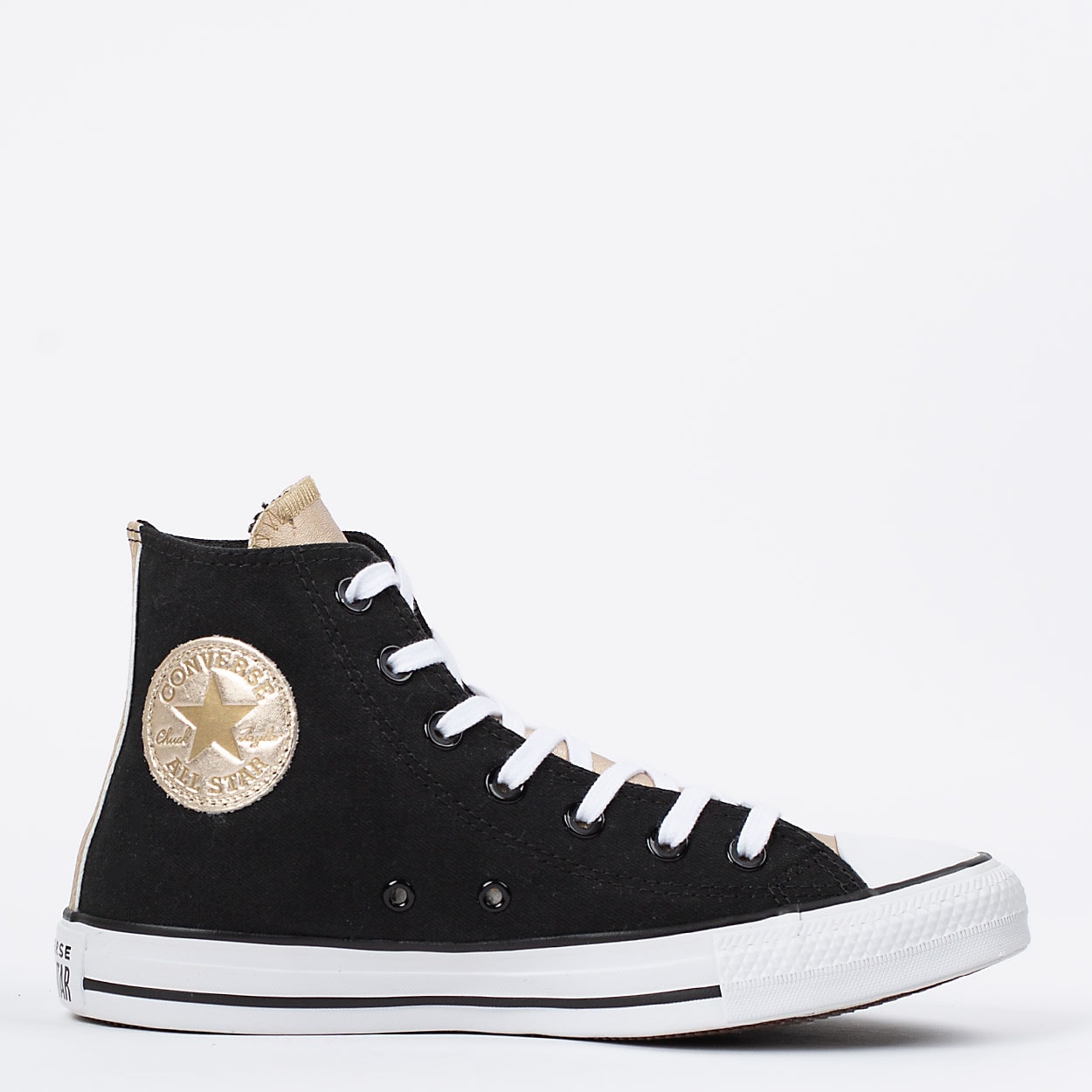 Tênis Converse Chuck Taylor All Star Hi Anodized Metals Preto Ouro Claro  CT16170001 na Loja Virus 41