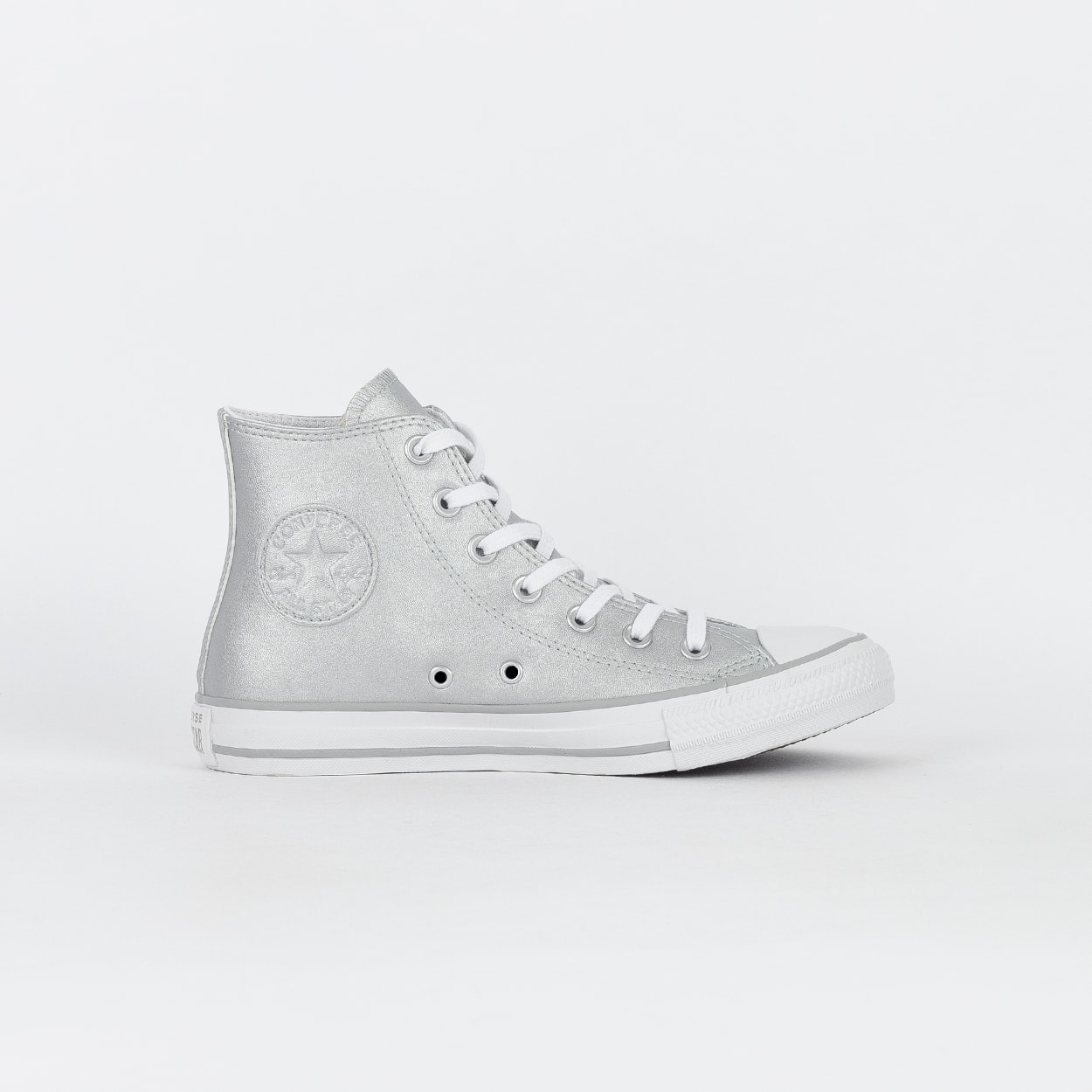 Tênis Converse Chuck Taylor All Star Hi Authentic Glam 2.0 Prata Tênis Converse Chuck Taylor All Star Hi Authentic Glam 2.0 Prata