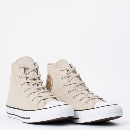 Tênis Converse Chuck Taylor All Star Hi Authentic Glam Bege Claro Ouro Claro CT17290001 Bege Claro