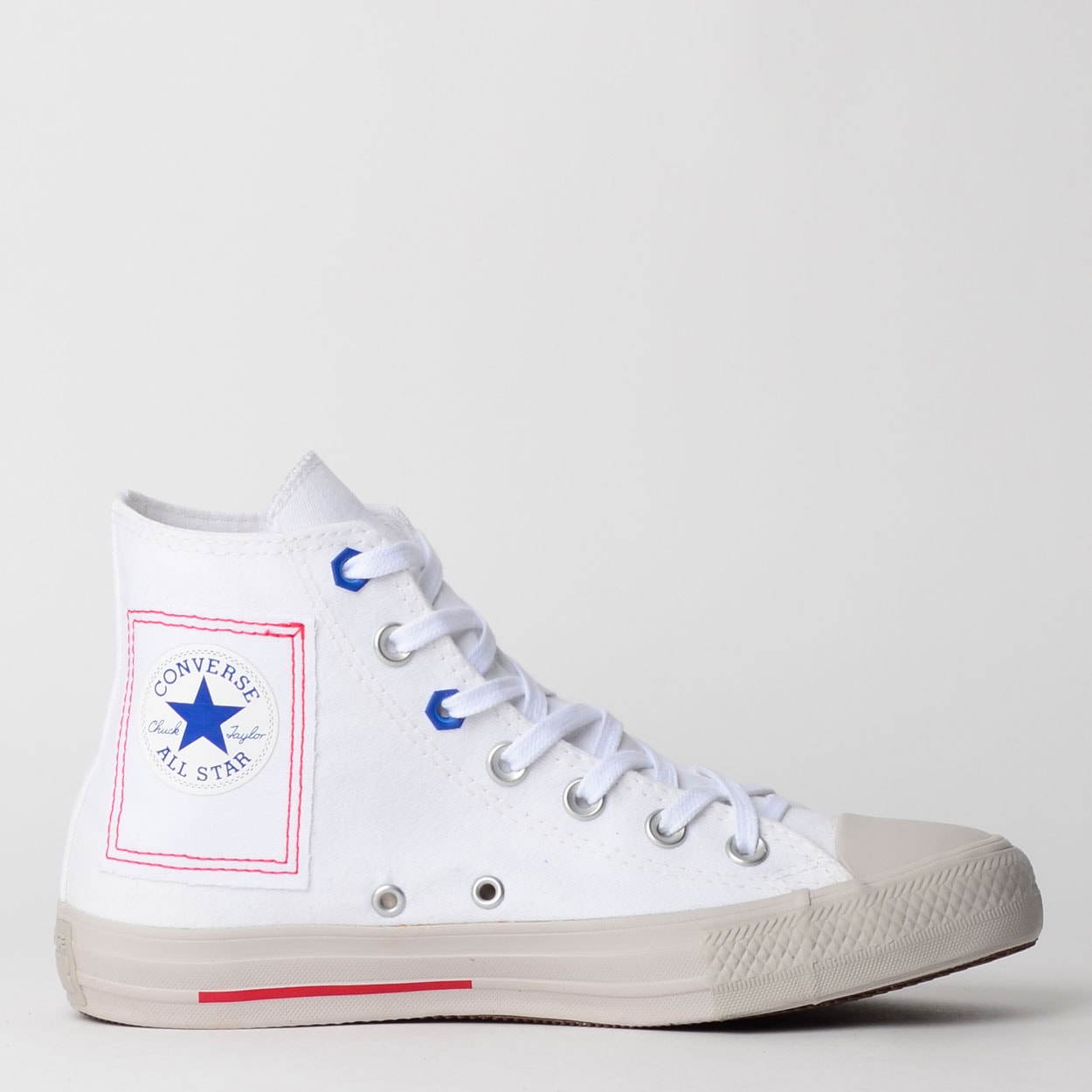 all star branco e azul