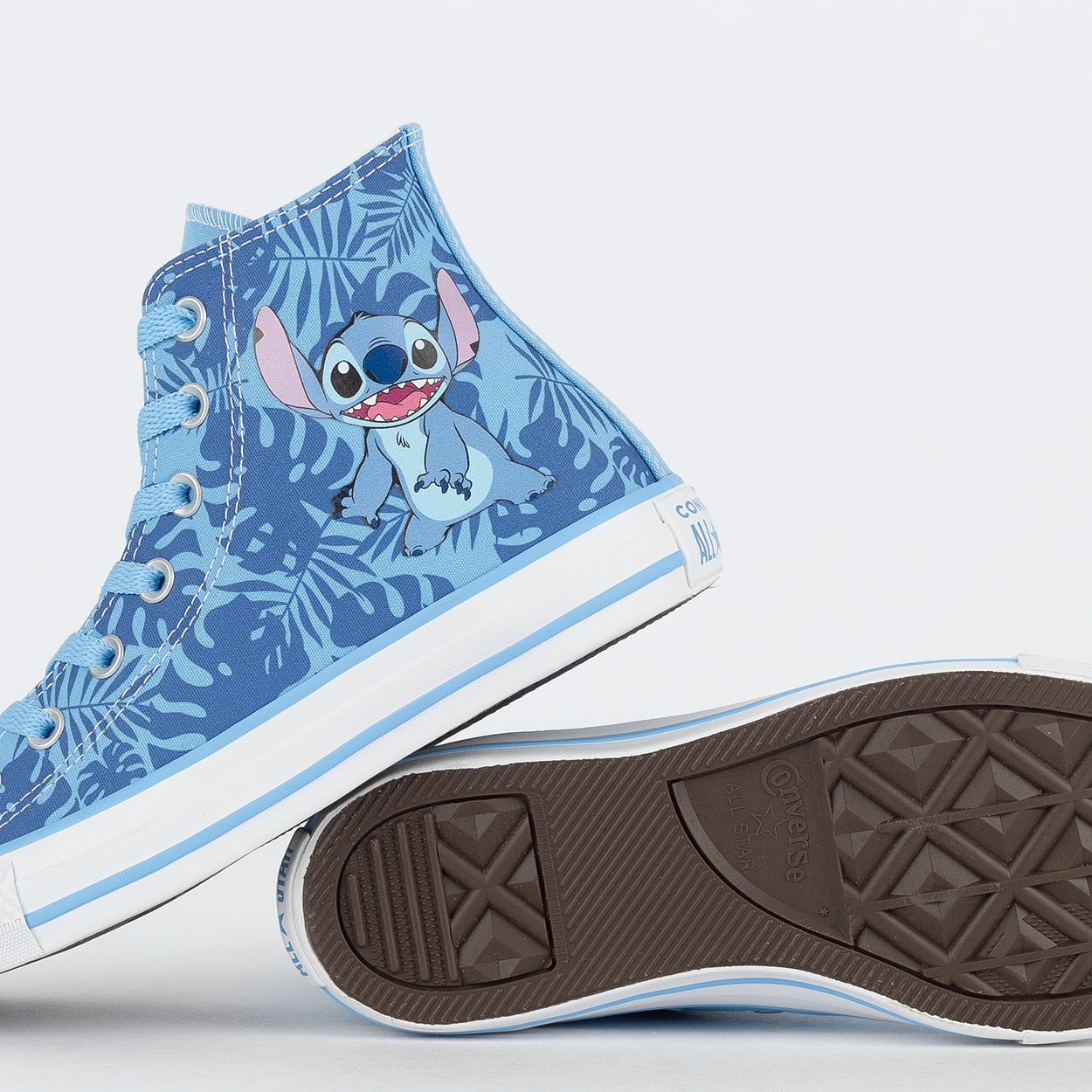 Tênis Converse Chuck Taylor All Star Hi Disney Stitch Azul Amendoa