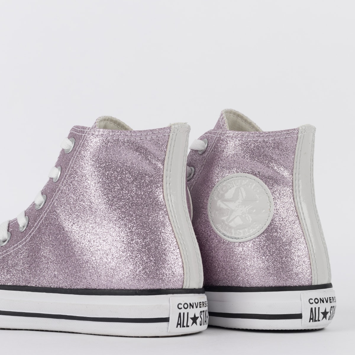 ALL STAR CHUCK TAYLOR ROSA CHICLETE GLITTER CANO LONGO INFANTIL