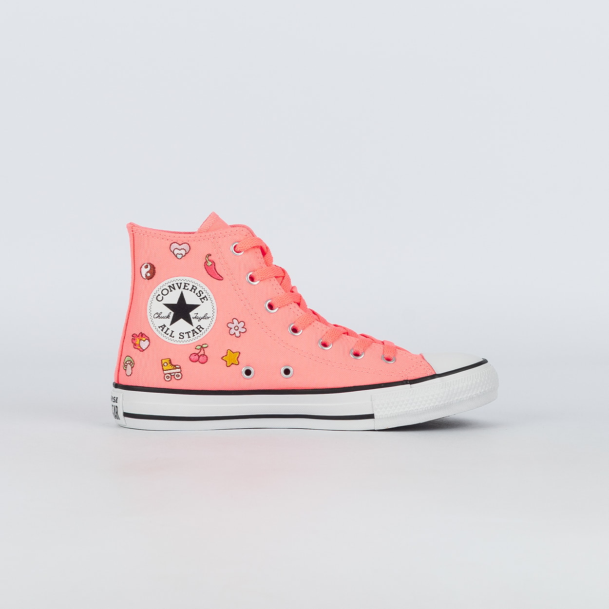 kids様確認用 Tênis Converse Kids Chuck Taylor All Star Hi Groovy Embroidery