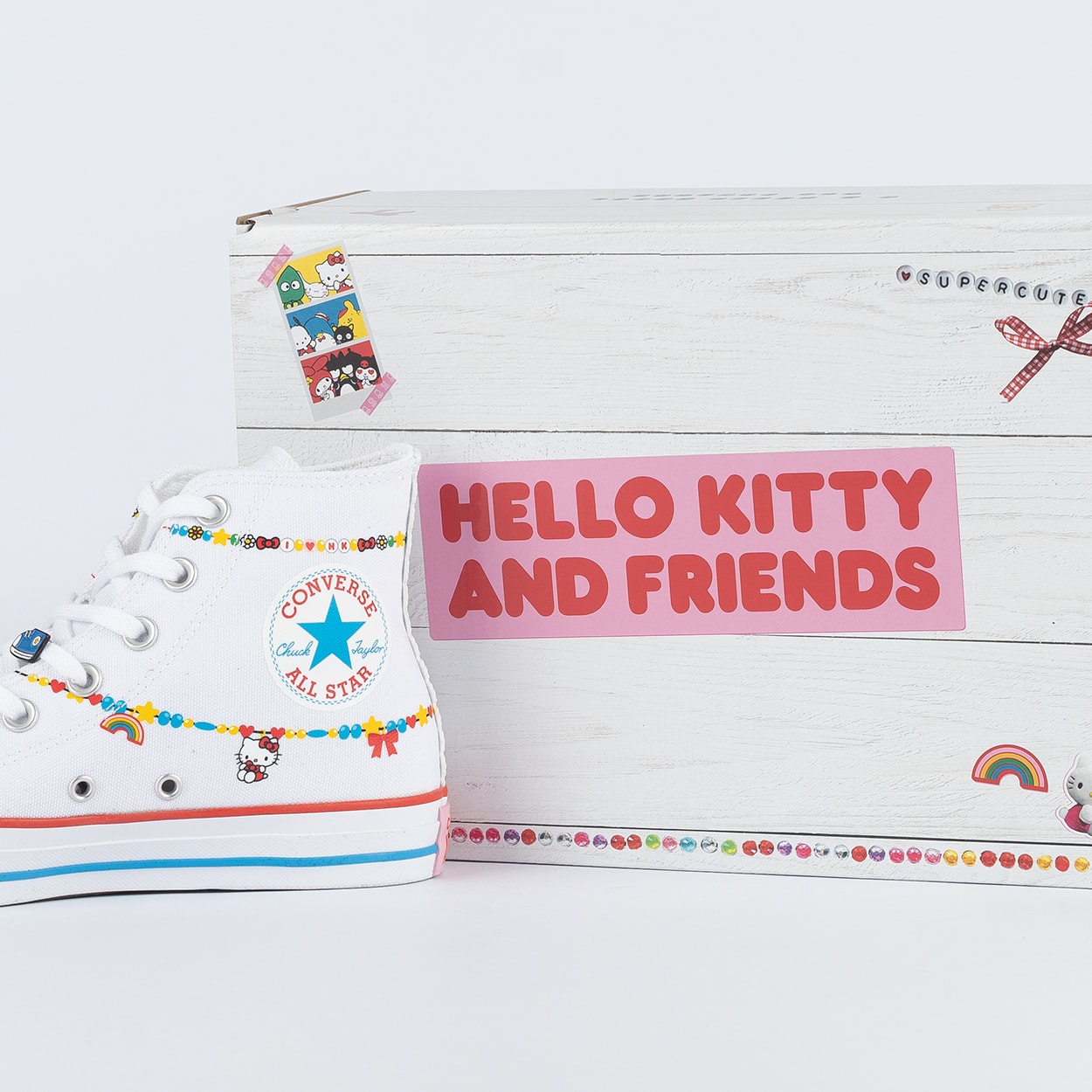 Tênis Converse Chuck Taylor All Star Hi Hello Kitty White Red