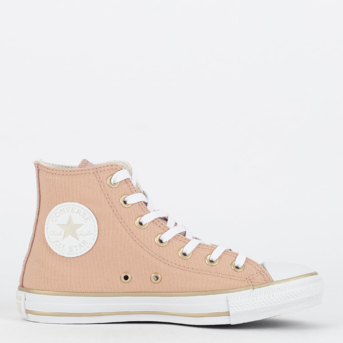 Tênis Converse Chuck Taylor All Star Hi Modern Tailored Nude Rosa