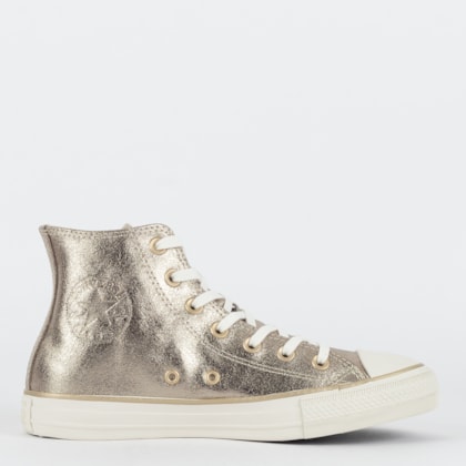 Tênis Converse Chuck Taylor All Star Hi Pretty Patina Ouro Claro CT28200001